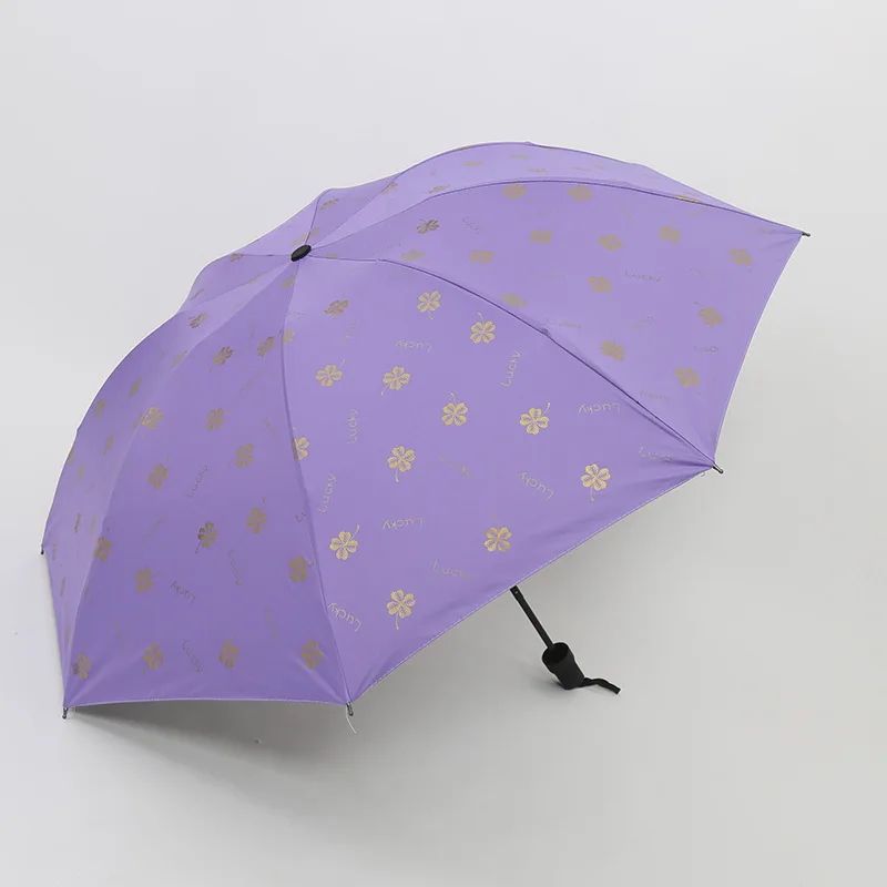 Quality Wholesale Print 3 Folding Umbrella Light Weight China Made Umbrella customized