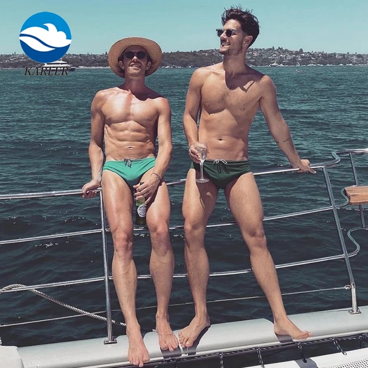 Karler Custom Mens Briefs Swimwear Sublimation Print Solid Swimming Sexy Cheap Funny Gay Male Swimsuit Men Bikini Swim Brief