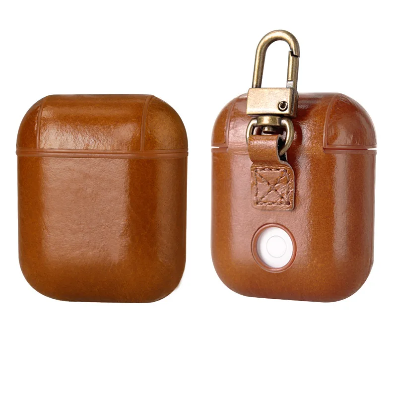 OEM Handmade case for  headset case Customized 100% Full Cow genuine leather case for Airpod Pro