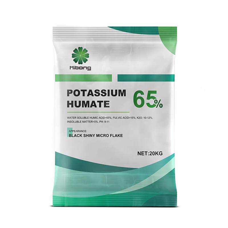 Agricultural use manure factory price Potassium Humate flake Organic Fertilizer