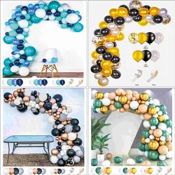 Moon Star Foil Happy Birthday Balloon Macaroon Latex Balloons Arch Garland Kit Birthday Baby Shower Decoration