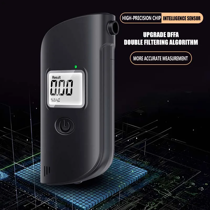 High Quality Battery Powered Alcohol Checker Detector Portable LCD Digital Breath Alcohol Tester Breathalyzer