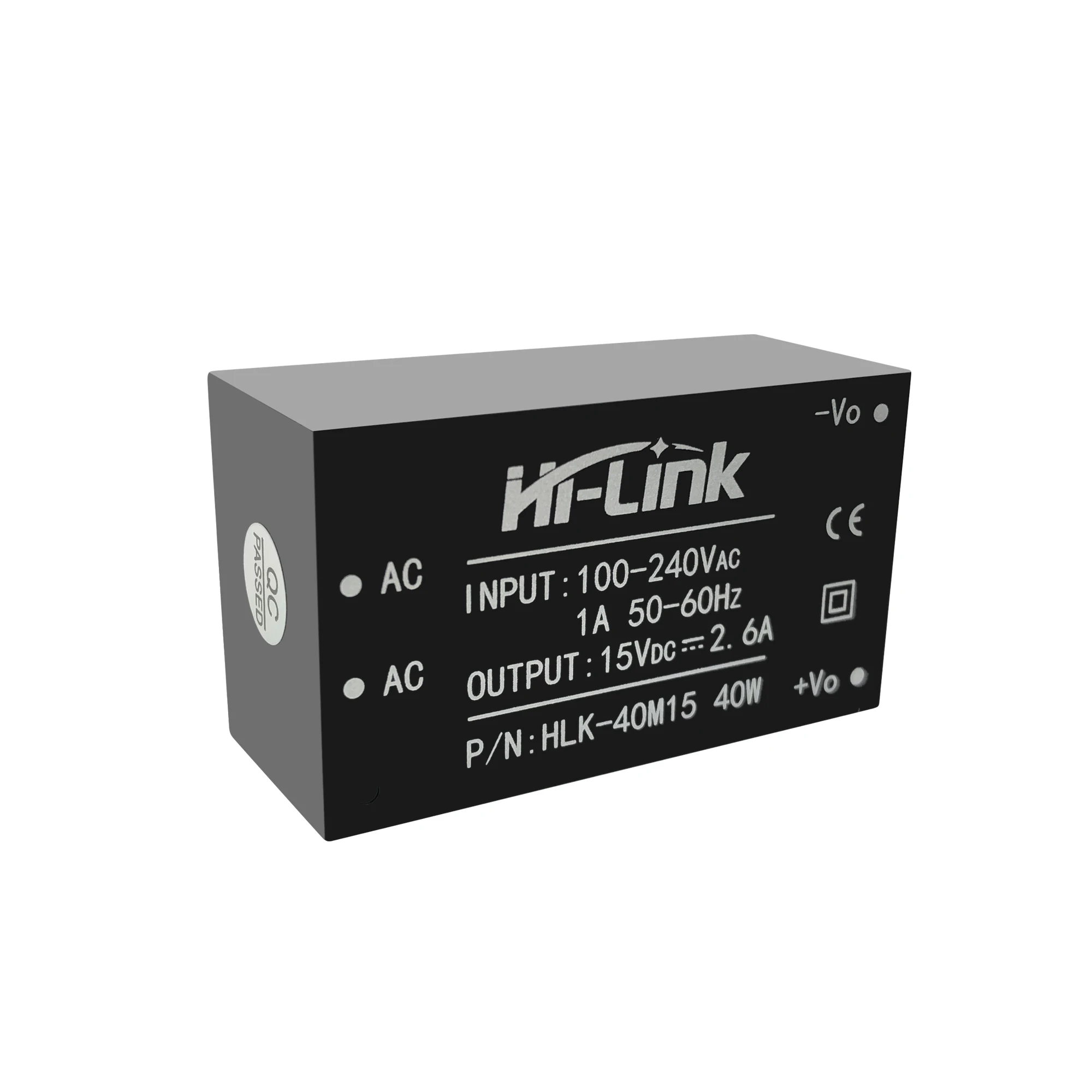 Customized ac-dc power converter 40W 15V dc output step-down Hilink 40m15