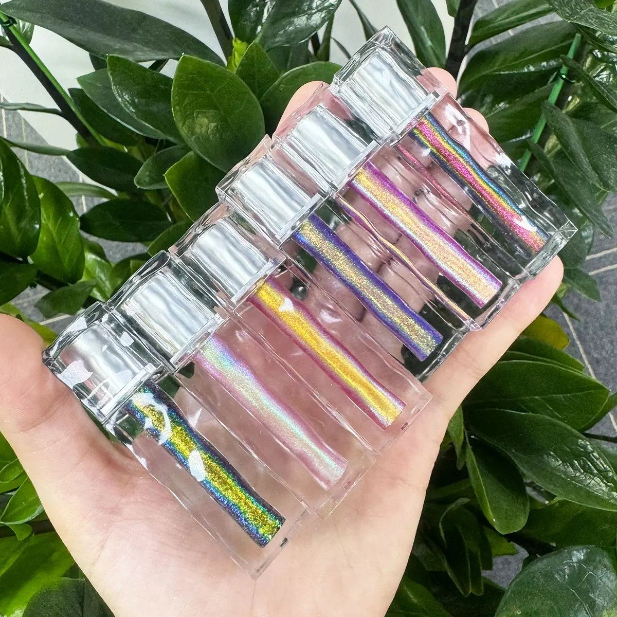 Private Label Chameleon Shimmer Liquid Lipstick Glitter Metallic Lip Gloss Makeup Duo-chrome Holographic Custom Logo Lip Stick