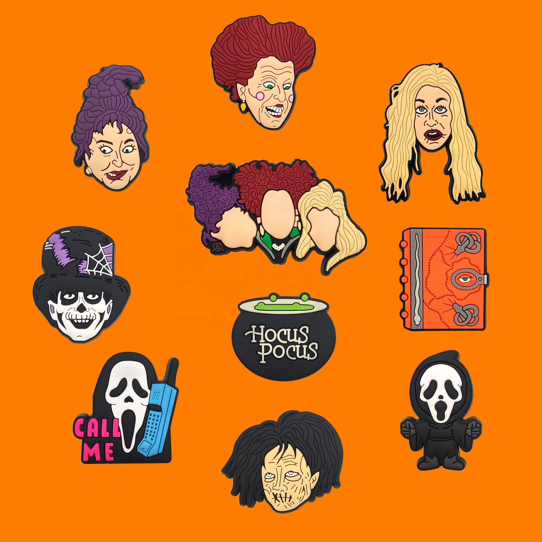 hocus pocus croc charms Halloween croc charms for kids party gift shoe decorations