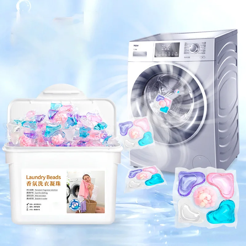 Laundry granules capsules laundry pods 5 in 1 laundry gel stains film bead ball for wasing machine