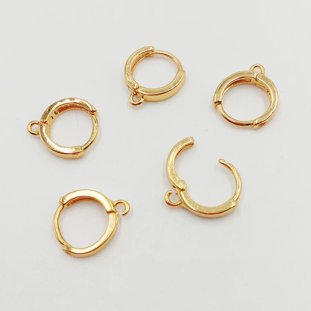 bulk price wholesale Jewelry Findings drop earring LOOP, DIY Earrings Accessories,brass with real 18K gold plating