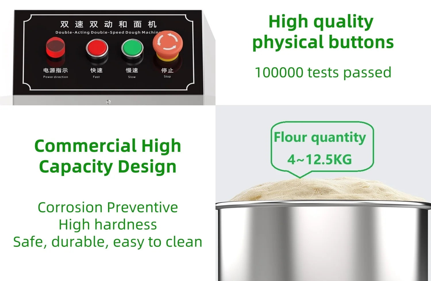 Multiple specifications restaurant Pizza Dough Bakery 20L 30L 40L 50L Flour Mixer Machine double speed kneading machine