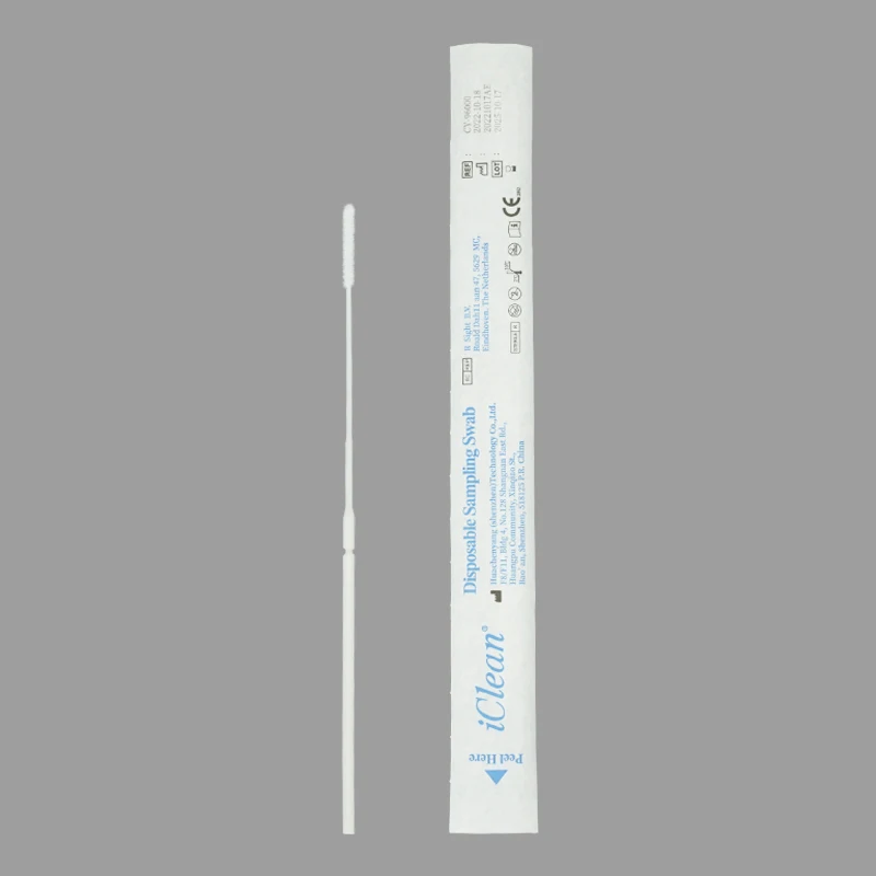 Disposable Nasopharyngeal Swab Specimen Collection Sampling Swab Flocked Nasal Sterile Swab