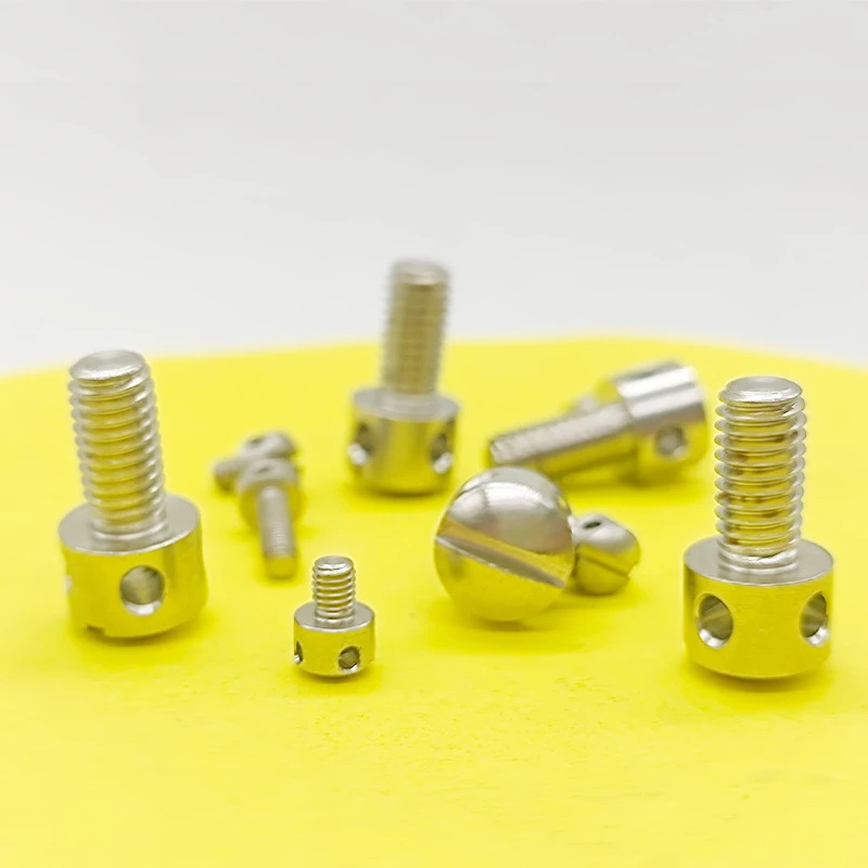 Lead seal screw Custom 304 stainless steel one-line hole bolt galvanized meter screw cross seal meter screw