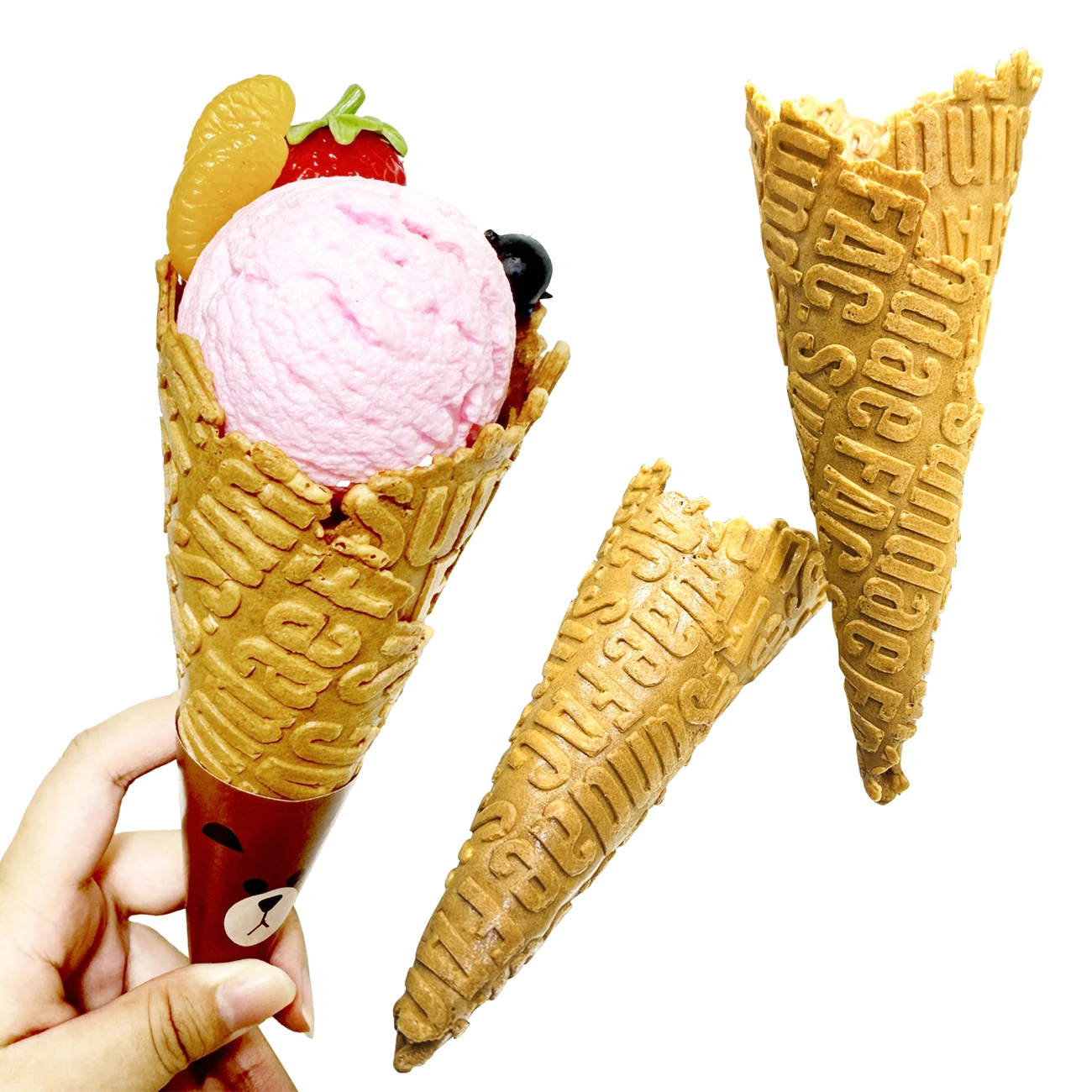 Custom Shape Cone Iron Ice-cream Machine For Small Business Personalized Stamp Gelato Ice-cream Incense Cone Forming Machine