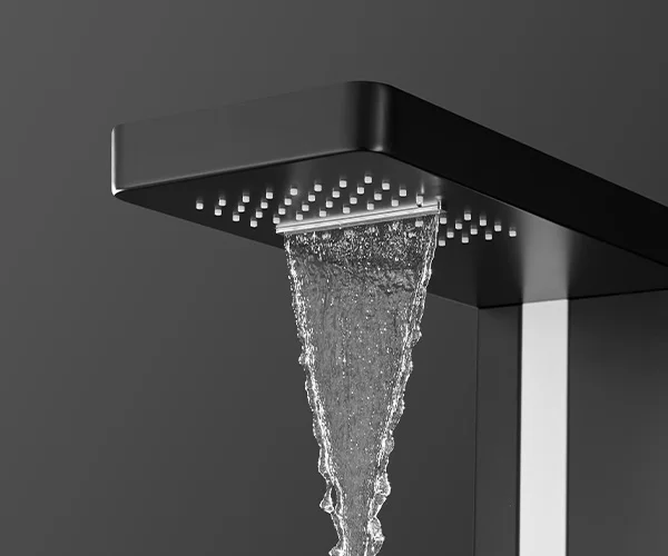 high pressure shower head bathroom  stainless steel Waterfall shower column setJets led Shower GS027