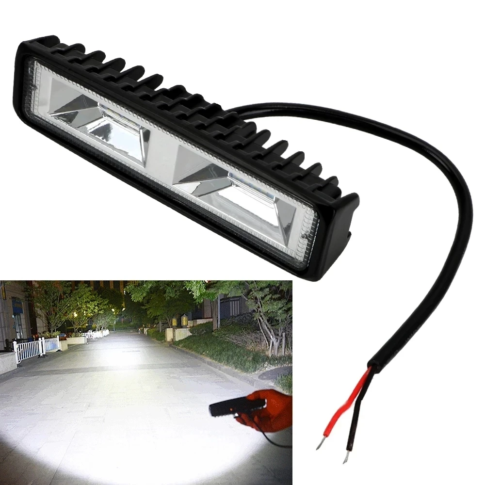 Headlights 12 24V For Auto Motorcycle Truck Boat Tractor Trailer Offroad Working Light 36W LED Work Light Spotlight Light Bar