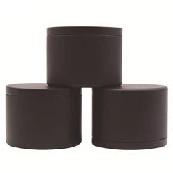 Tinsmaker RTS Empty Metal Round Storage Containers  Matte Black Gold  Sliver Wood  8 oz Candle Tin Cans Jars with Slip-On Lids