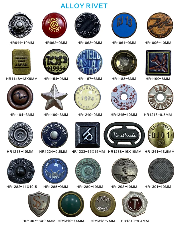 New custom decorative Jeans logo Rivets for jeans shoes