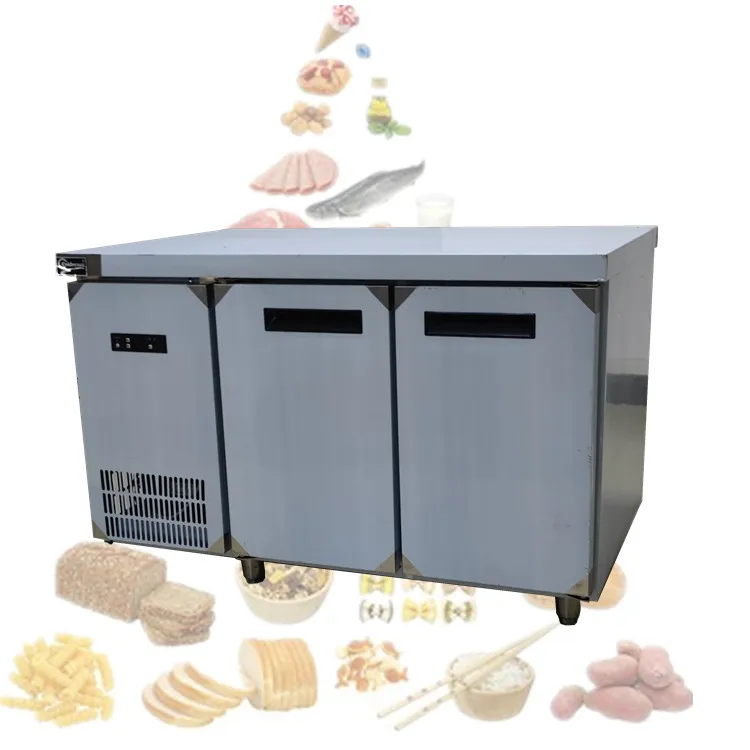 Manufacturer workbench refrigerators frozen fresh table bench refrigerators cold console Working Table Cooler Freezer