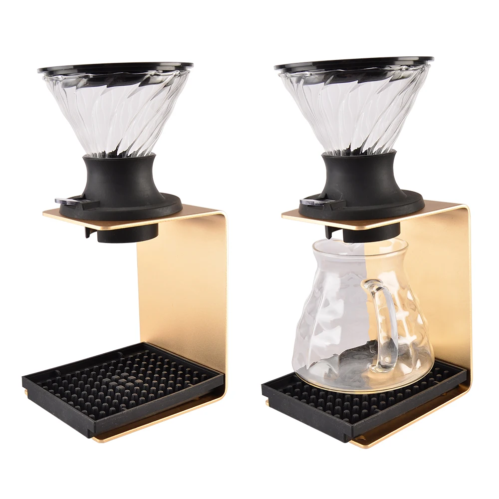 Coffee Tools Pour Over Filter Holder Metal Coffee Drip Stand Up L Shape Coffee Filter Support Rack For V60