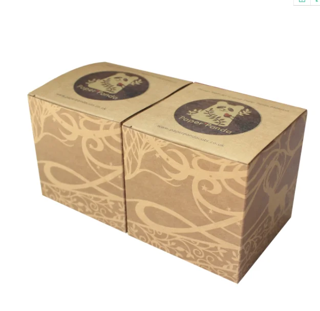 Recycled Single Color Foldable Socks Kraft Paper Drawer Brown Gift Box