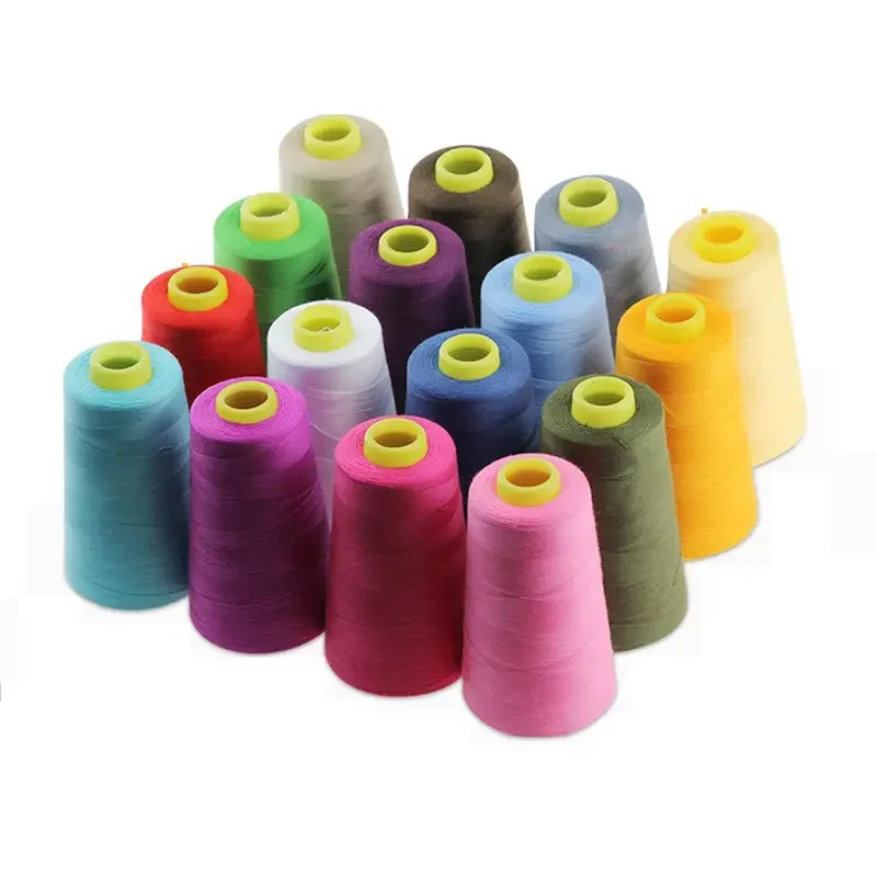 Factory Low MOQ 40/2 5000yds Dyed SpunThread for Machine Sewing Supplies  100% Polyester Sewing Thread