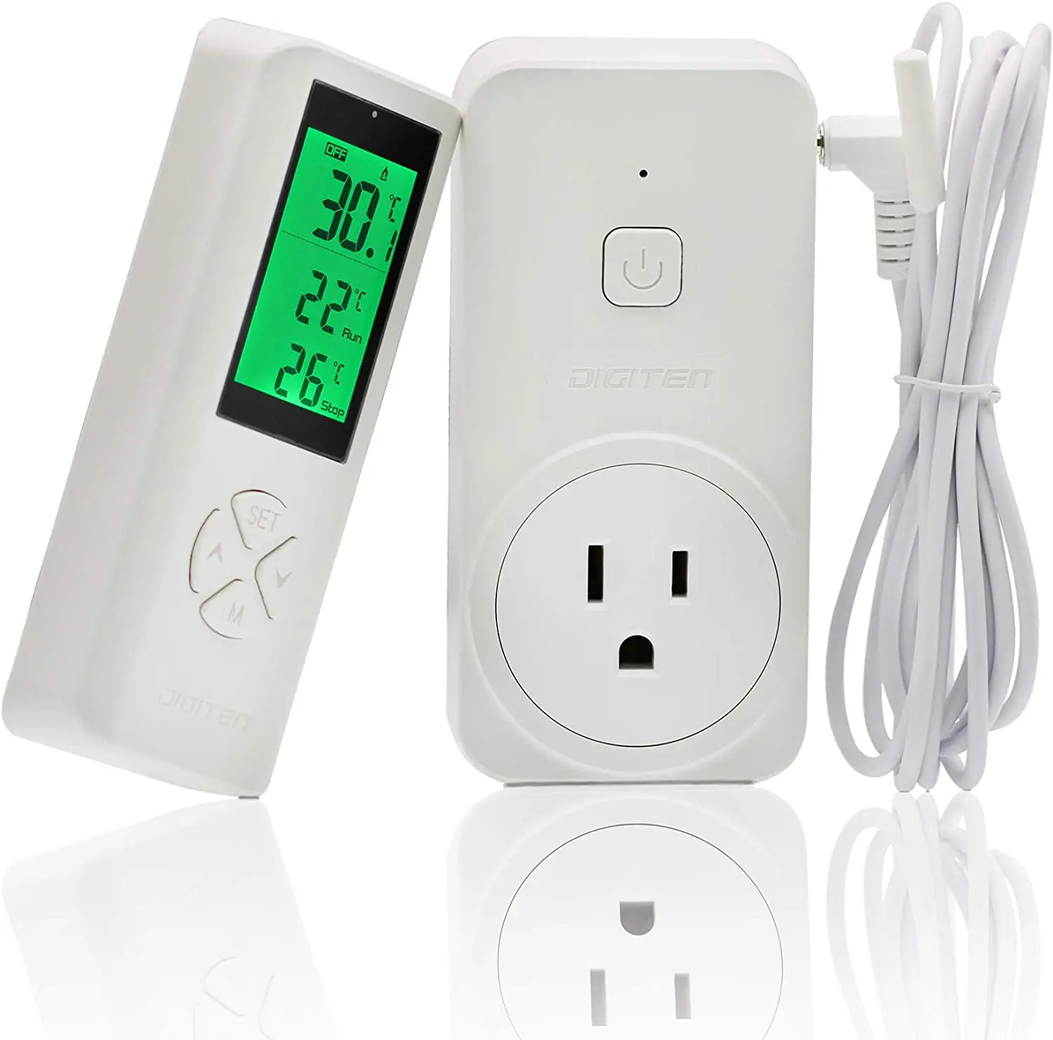 WTC200 Wireless Thermostat Temperature Controller with 2m/6ft NTC Temp Sensor Probe