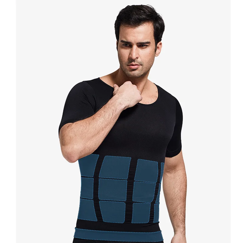 Дышащие гинекомастия сжатия скрыть человек Moobs для похудения Body Shaper сжатый