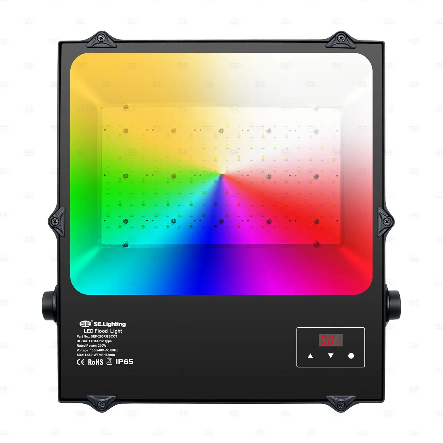 Factory IP65 Waterproof DMX 512 Remote Control 100W 150W 200W 300W 450W LED Spotlight RGB CCT Stage Flood Light For Outdoor