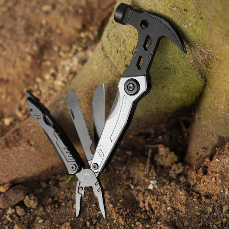12 in 1 Hammer Multitool Pliers With Bottle Opener Screwdrivers Camping Survival Gear Cool Gadgets for Hiking Outdoor