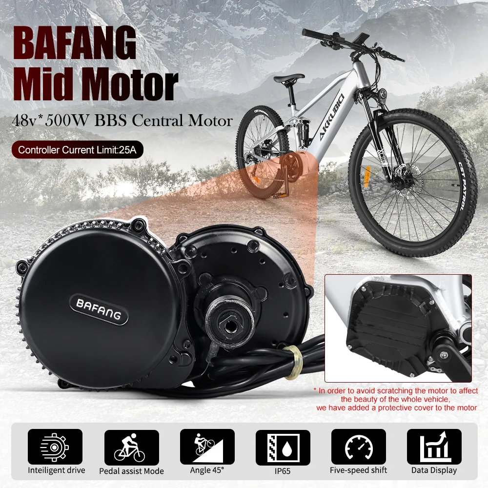 Akkubici bafang mid drive motor bicicleta electrica 27.5 Inch mountain e-bike 48V 750W Motor Aluminium Alloy e bikes for men