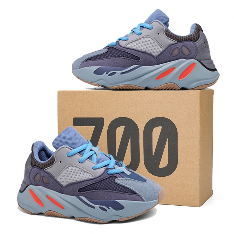 
Original High Quality Kids Yeezy Shoes 700 V2 Genuine Leather Children Casual Sports Shoes 