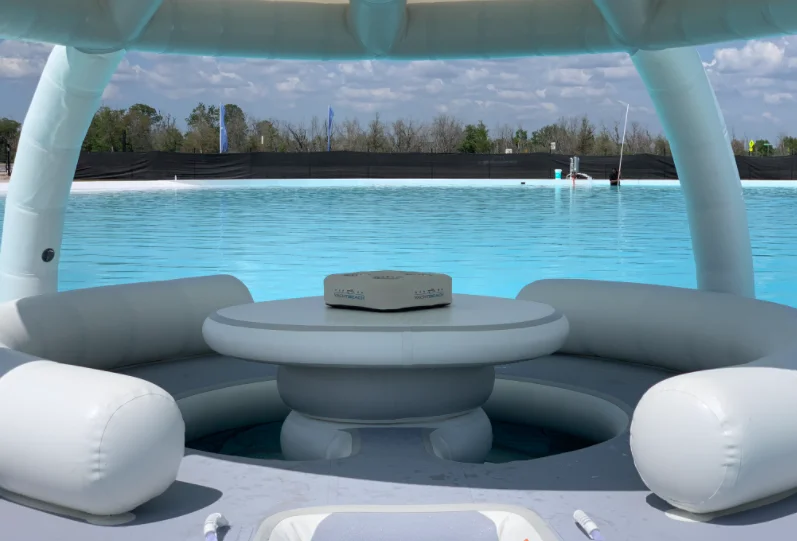 Drop Stitch Inflatable Floating Dock Water Swimming Sea Platform For Lake With Tent