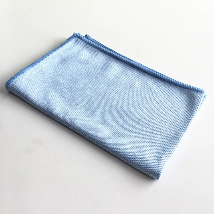 Blue Color Efficient Good Quality Lint Free Microfiber Glass Screen Window Cleaning Towel Cloth For Car Detailing House Cleaning