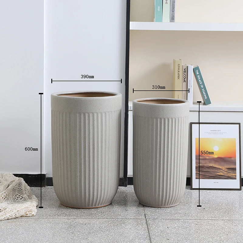 Flower Ceramic Pots Green Large Floor Ceramic for Plants Glazed Bonsai Pottery Ceramic for Indoor Home Decoration Modern Matte