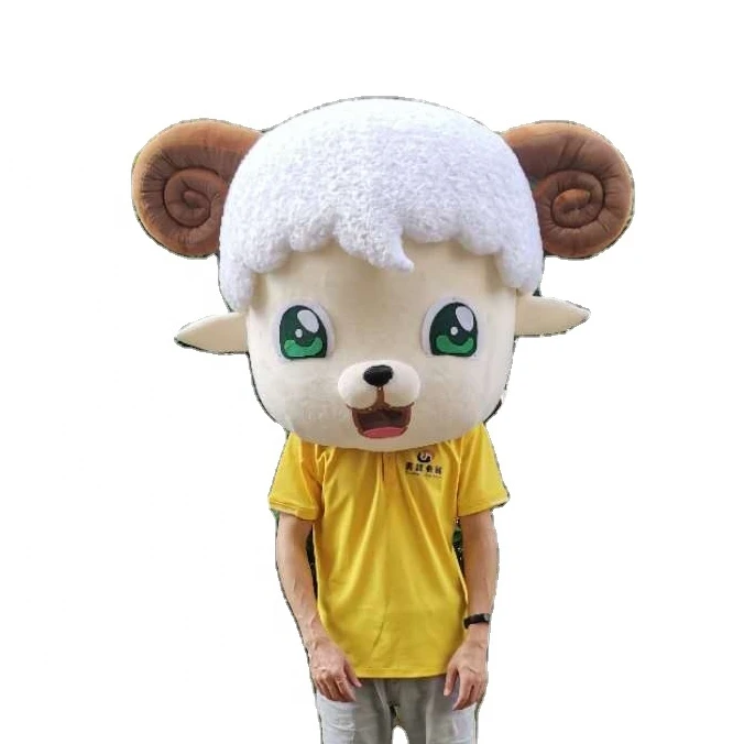 
sheep happy big head mascot costume for adult custom mascot costume head 