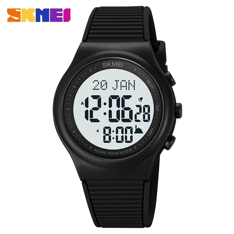 Skmei 1981 high quality new sport watches for men digital waterproof custom muslim azan silicone watch