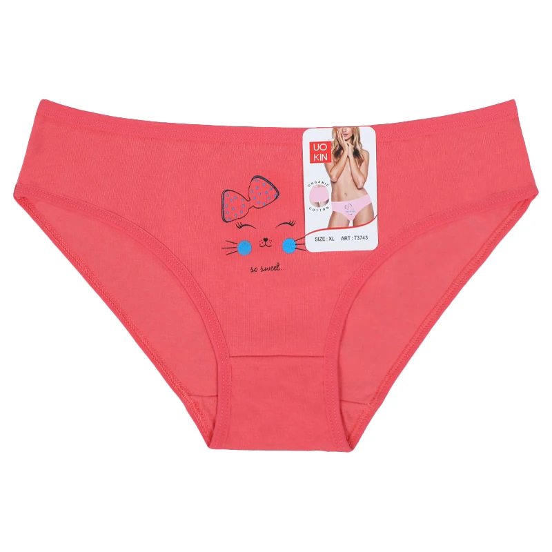 UOKIN Wholesale Cotton High Waist Printed Plus Size Women Panties ladies plus size underwear