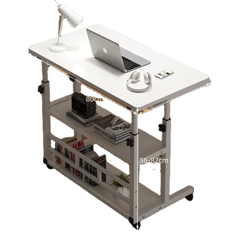 Прикроватный портативный простой Съемный стол для дома, студенческого стола, простое общежитие, ленивый подъемник, компьютерный стол, трехуровневый для хранения