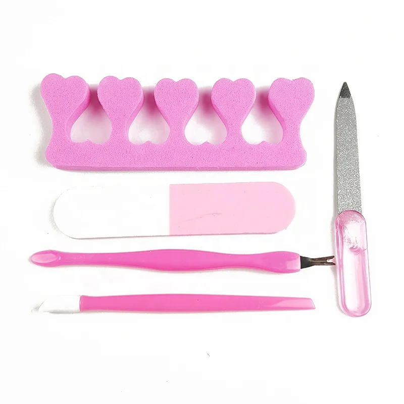professional nail salon mini Disposable Spa salon pedicure liner pedicure kit toe separator nail file cuticle cuticle knives