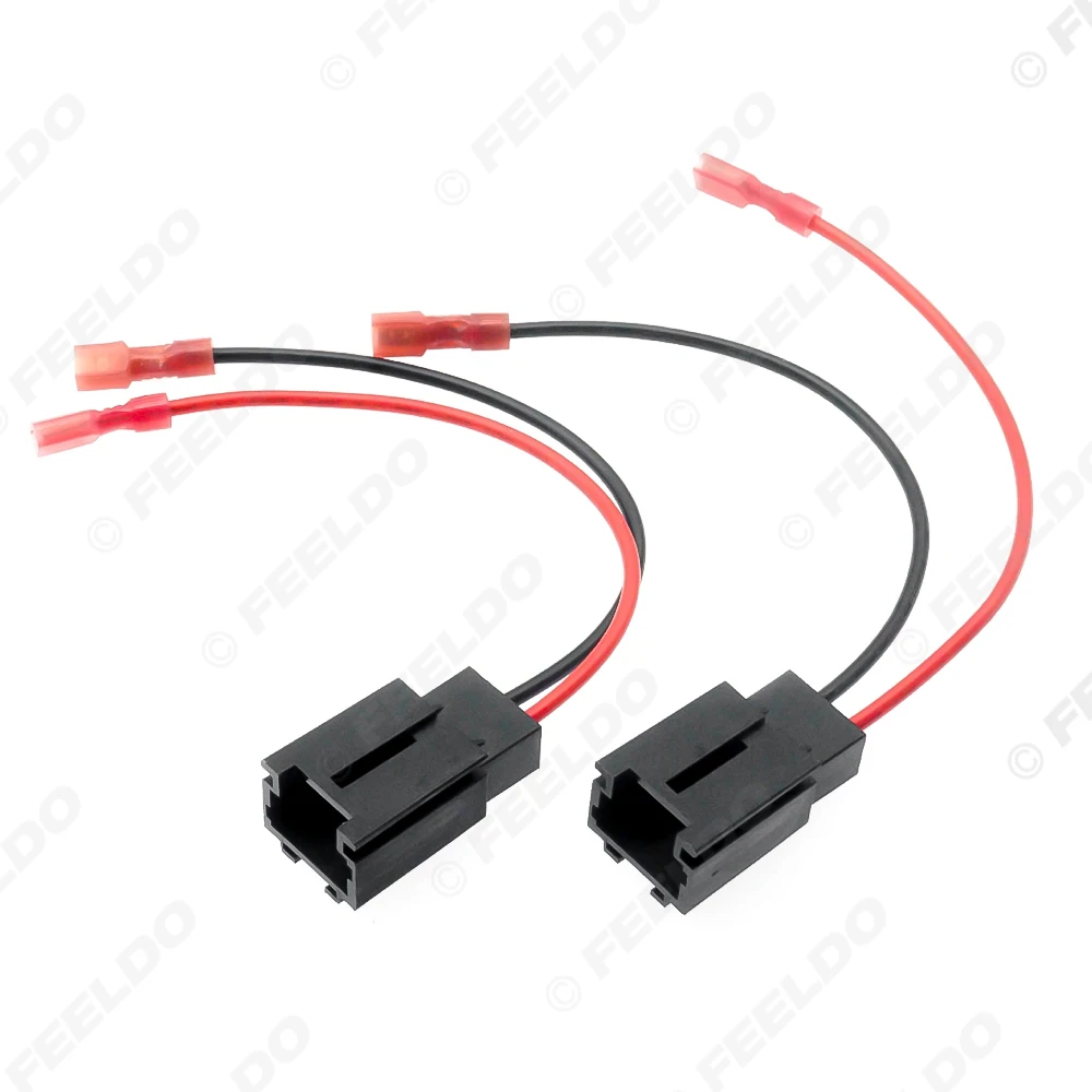 2pcs Car 2Pin Stereo Speaker Wire Harness Adaptors For Peugeot Auto Speaker Replacement Connection Wiring Plug Cables