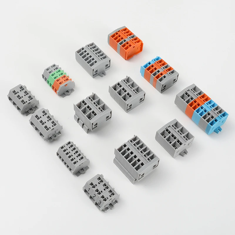 Front Connection Type Wire Terminal Blocks Spring Electric Terminal Block