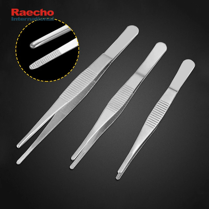 Stainless Steel Clinic Dressing Forceps Medical Hospital Surgical Tweezers
