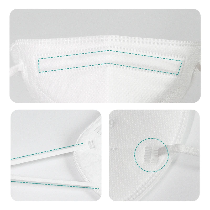 FFP2 Dust Custom Mask Folded Type Disposable Woven 4-Ply Respirator No valve Foldable Masks