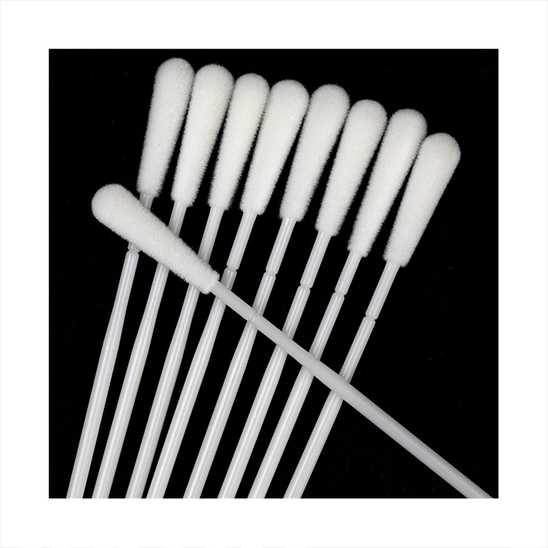 One Time Use Cotton Bud Sticks Throat Nasal Sampling Specimen Swab Flocked Swab