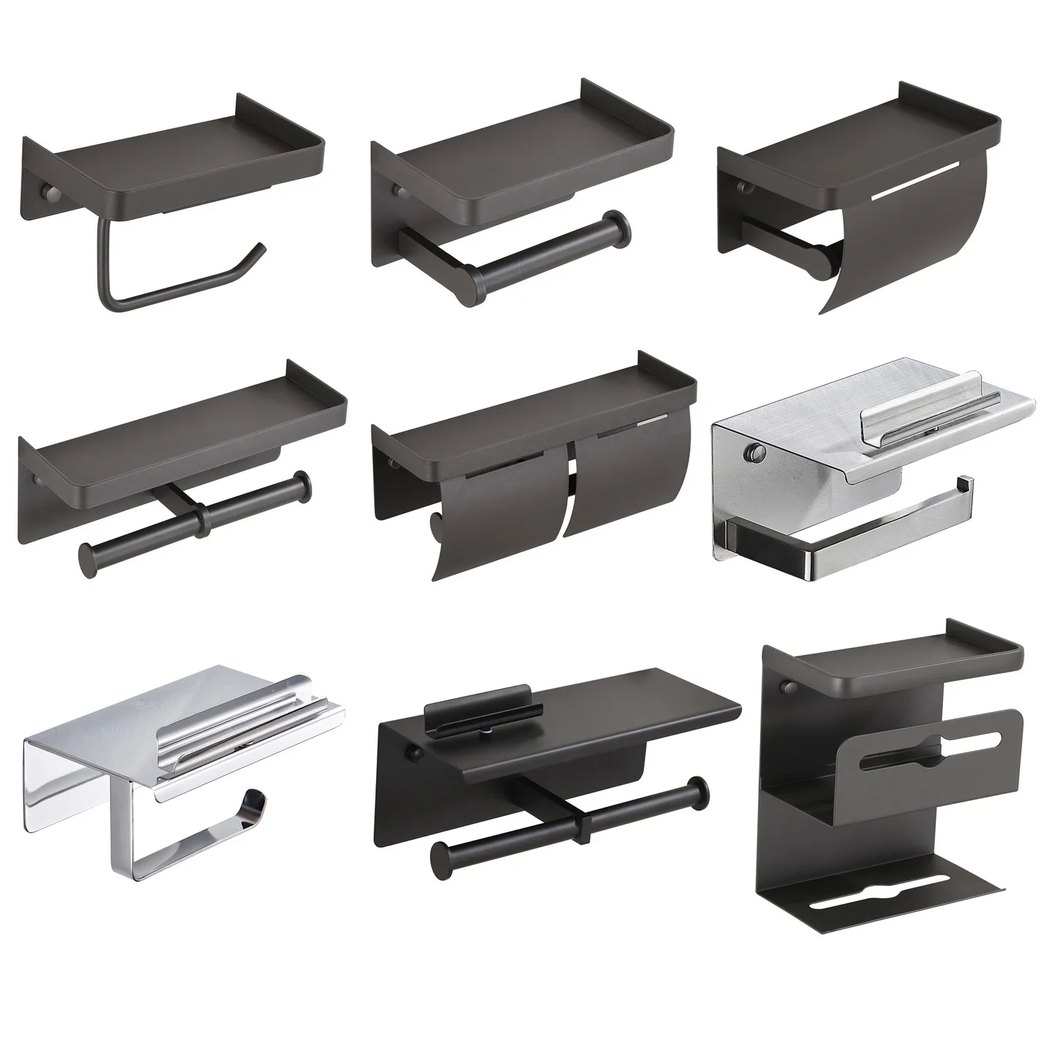 Self Adhesive Toilet Paper Holder Toilet Roll Holder Toilet Paper Holder with Shelf