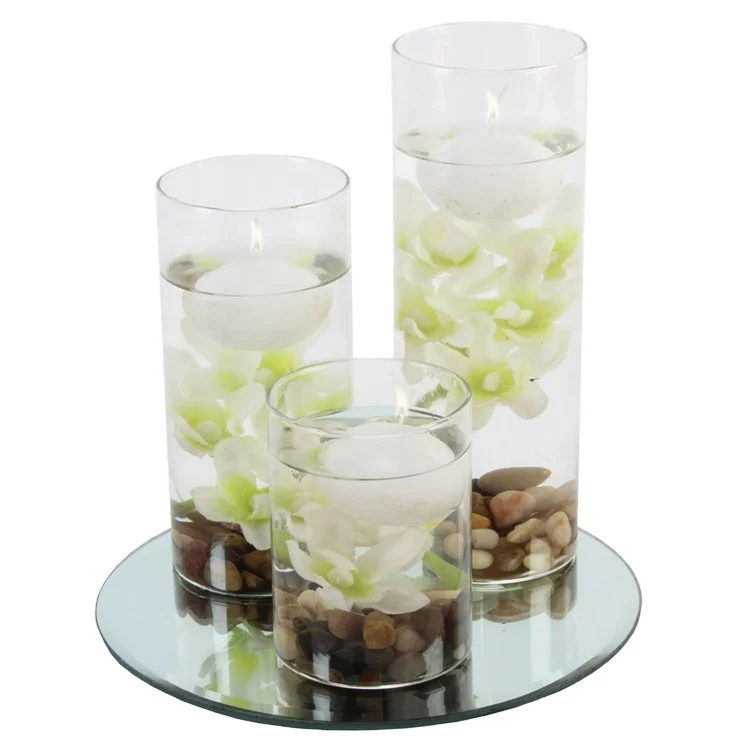 Custom Different Sizes Acrylic Mirror Centerpiece Base for Wedding/Party Table Decor