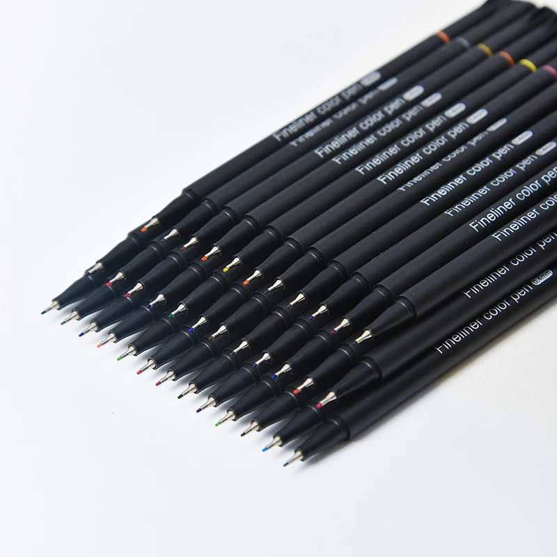 Giorgione Custom 0.4 mm Head Colorful Drawing Fineliner Color Pen 48 Colors Fine Point Marker Pen Set For Students