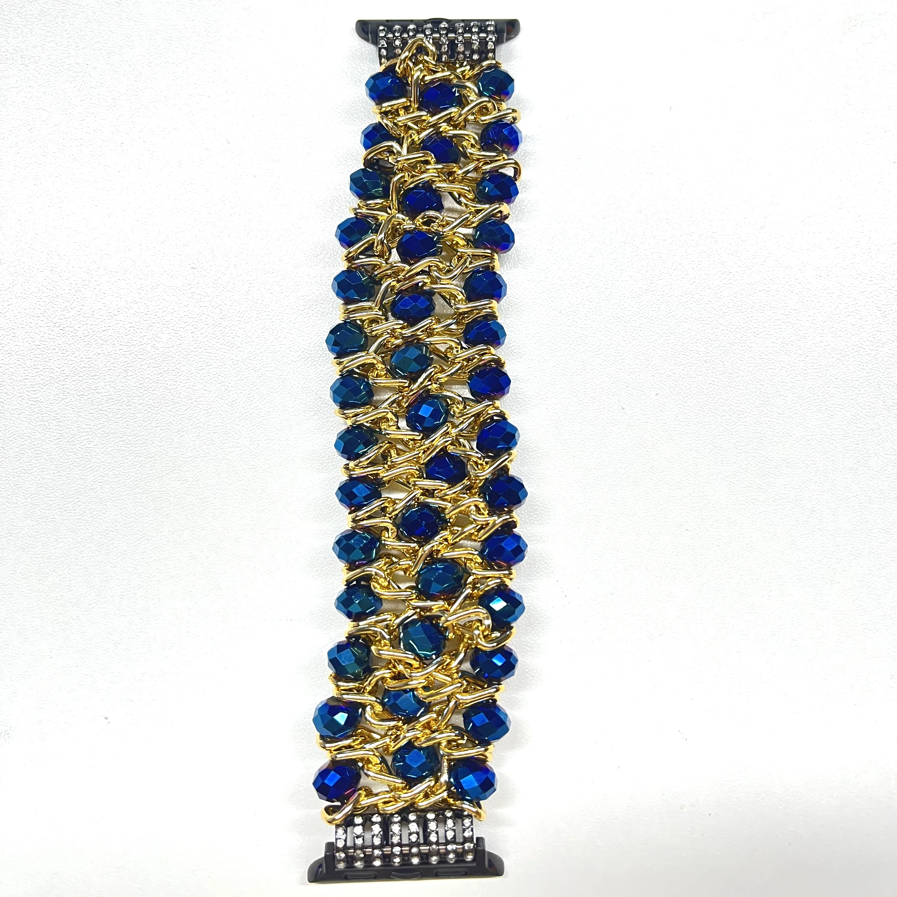 Factory Wholesale Handmade Elastic Stretch Watch Band Bangle Rhinestone Watch Strap for Women 42mm 44mm 45mm