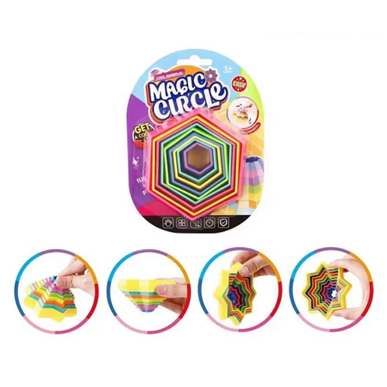 Лидер продаж 2022 игрушка для пальцев 3D сенсорный Радужный волшебный круг новые тенденции фиджет-игрушки детей снятие стресса 3d
