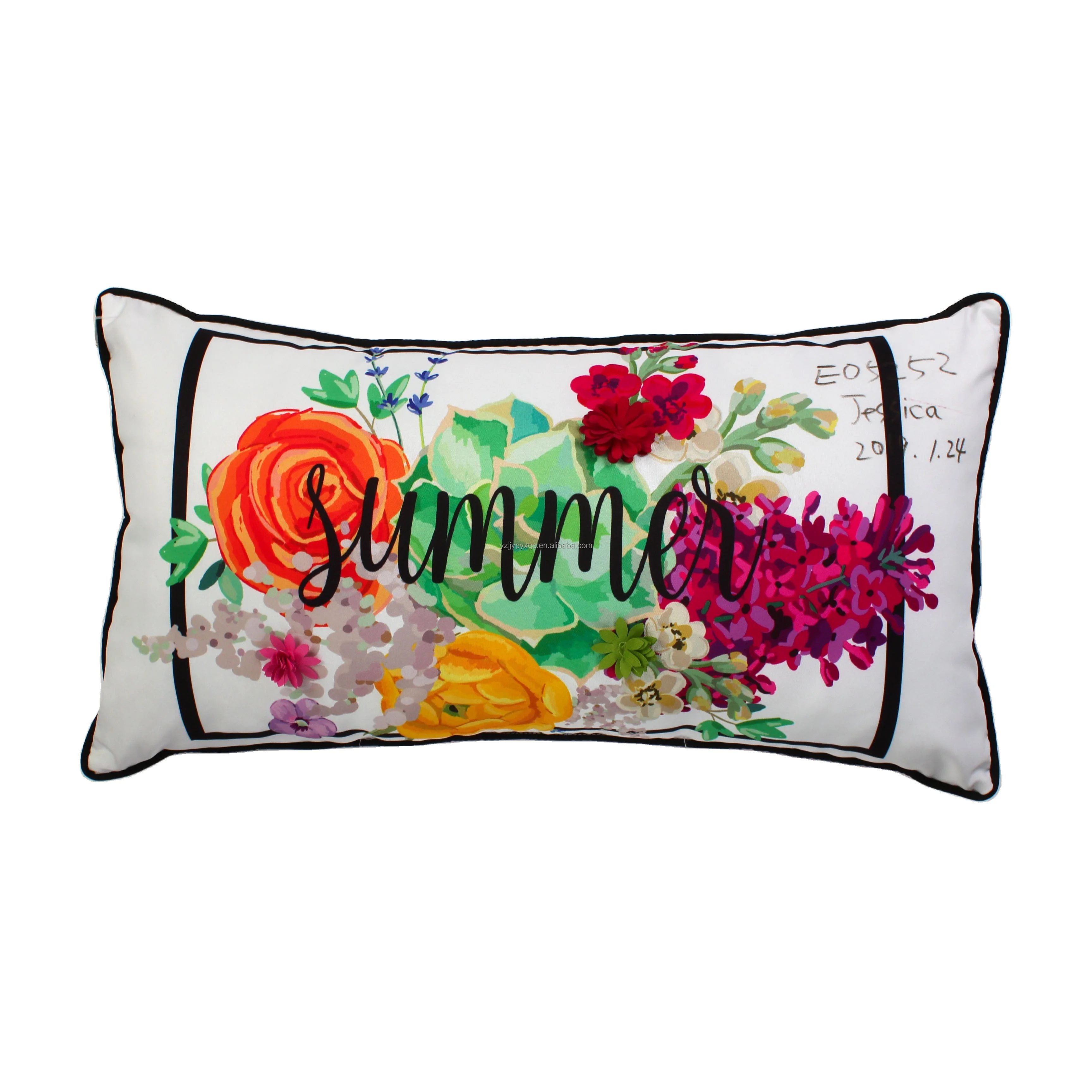 Тканая Водонепроницаемая оксфордская ткань с отделкой Высококачественная декоративная уличная подушка кисточками для гостиной спальни