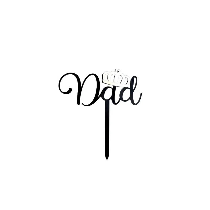 New arrival Dad King happy fathers day cake topper for cake decorations party supply