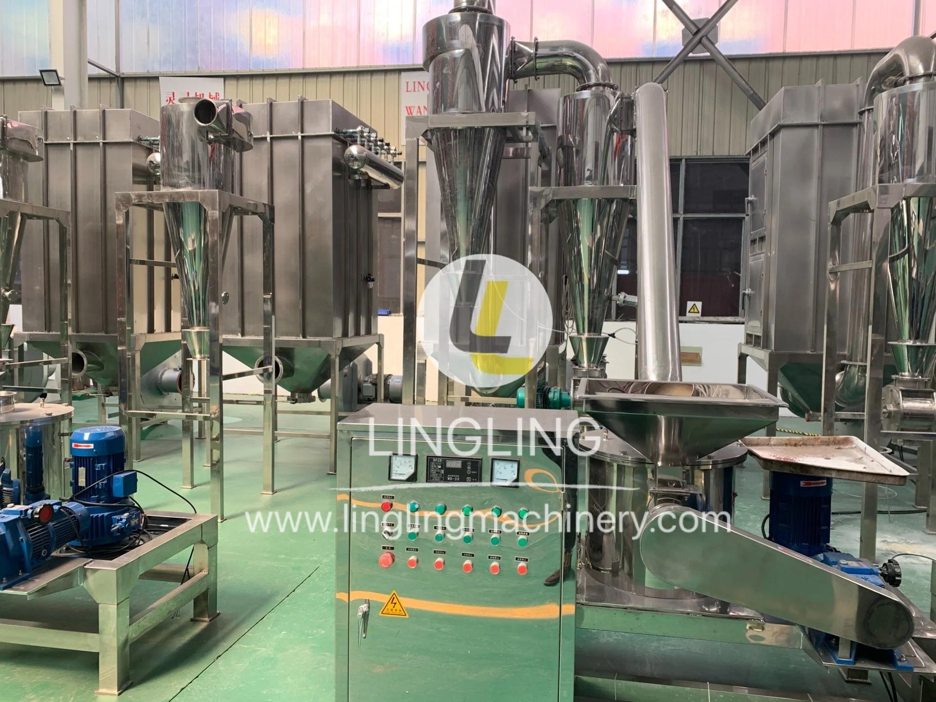 WFJ Stainless Steel Sugar Chili Spices leaf Salt Powder grinder grinding mill machine Air Classifier Mill